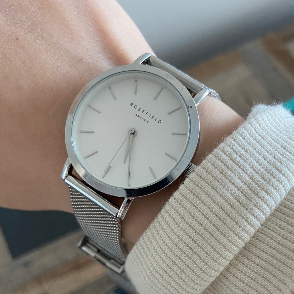 Rosefield Silver Mesh Watch Set GORGEOUS - Picture 8 of 8